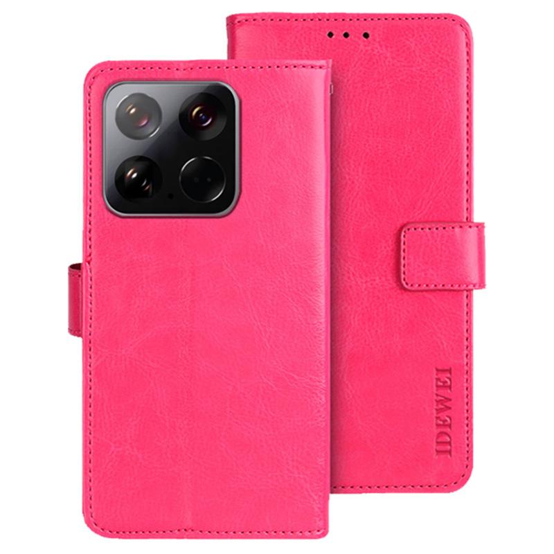 IDEWEI For Xiaomi 15 Stand Case Crazy Horse Texture Leather Phone Cover