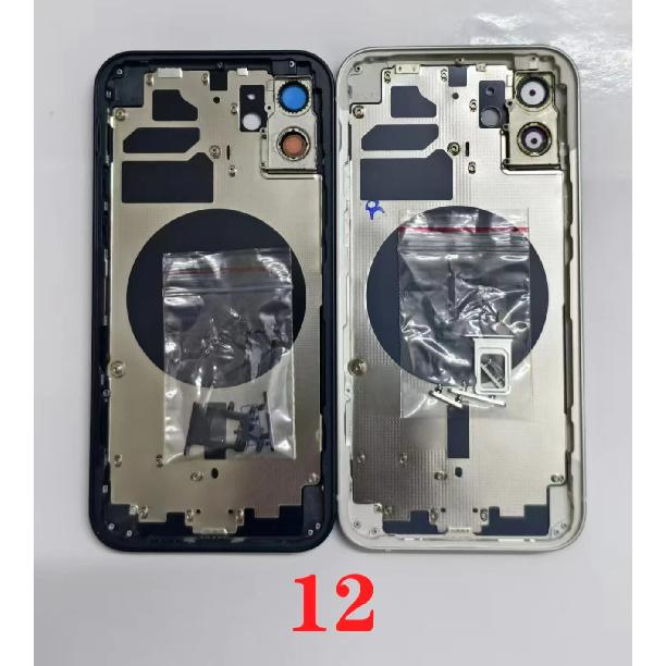 Rear Shell OEM For iPhone 13 Pro Max 12 Mini 11 SE3 14 Pro max Back Housing With Free Gifts,Back Shell Frame+Back Cover+Side Key