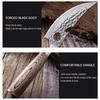 Stainless Steel Butcher Knife Meat Cleaver Forged Hammered Boning Knife Colored Wooden Handle Slicing Knife Ring Corkscrew