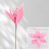 12 petals Christmas flower simulation Christmas flower window home decoration gold powder maple leaf Christmas props