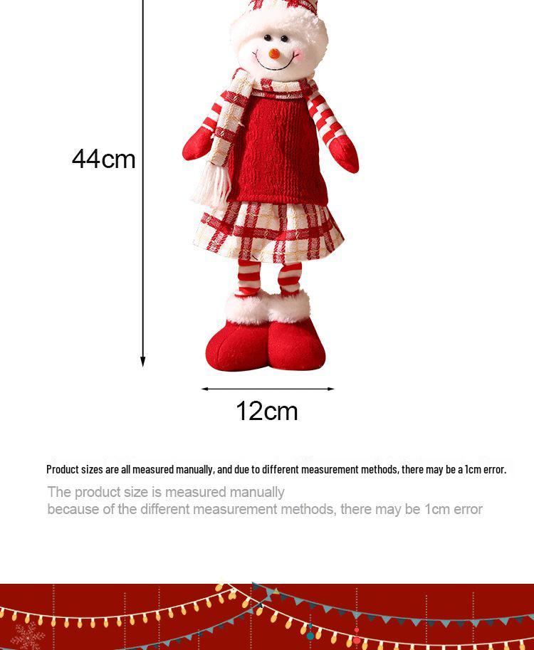 Christmas Cartoon Plush Doll Ornament: Santa, Snowman, Reindeer for Tree Decoration