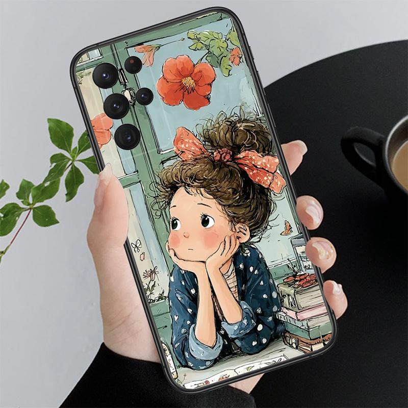 Lovely Girl Phone Case For Samsung A55 A16 A56 A36 A35 A15 A53 A54 A33 A34 A25 A05S A52 A52S A14 A24 A26 A71