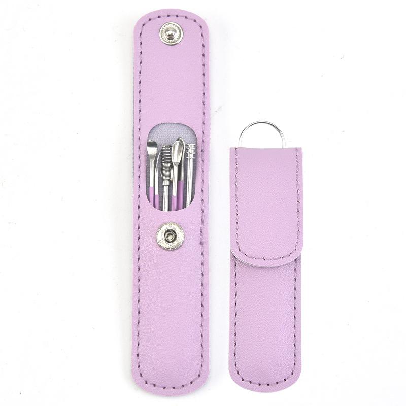 6Pcs/set Ear Wax Pickers Earpick Wax Remover Stainless Steel Piercing Kit Earwax Curette Spoon Care Ear Clean Toolear Cleaner