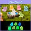 Colorful Glowing Little Frog Resin Figurine Adorable Cartoon Animal Decor