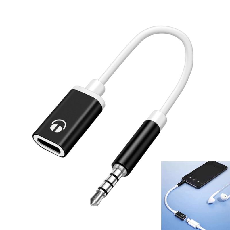 Type C Analog Headphone Adapter Cable Connects 3.5mm Earphones to Mobile Devices for Music and Calls