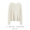 Women's 18-Gauge Pure Wool Yangzi Yarn One-Shoulder Herringbone Knit Top, Perfect for Spring and Autumn, Elegant and Versatile.