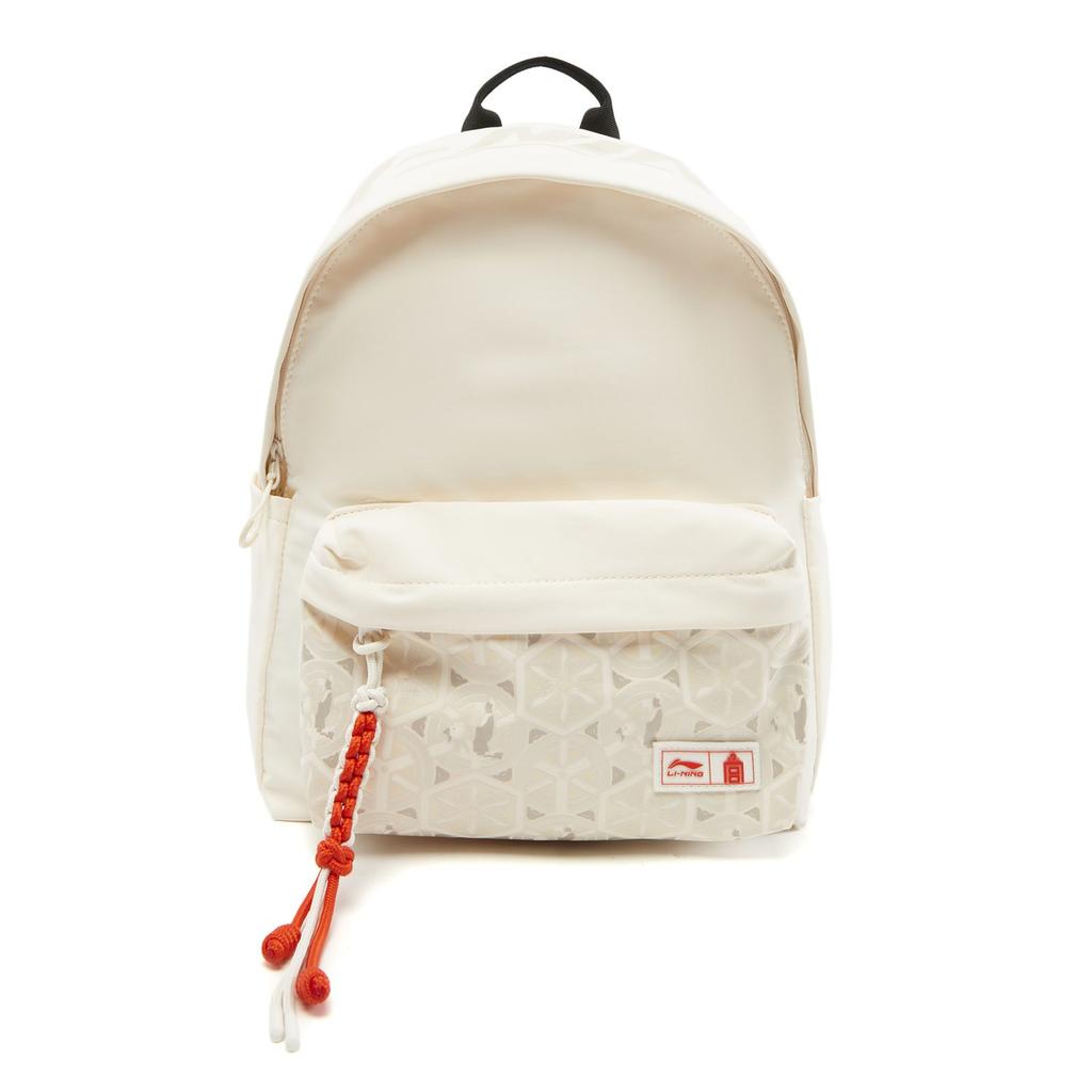 Li Ning Das Palastmuseum, Kollaboration China Kultur Kollektion Polyamid Rucksack Unisex Elfenbein ABSV273-2