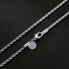Twist Chain Necklace for Men Women Thin Metal Chain Choker Silver Shiny