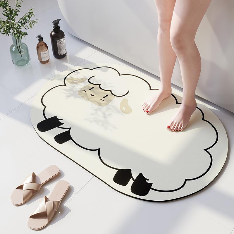 

Cartoon Bear Diatom Mud Floor Mat Bathroom Non-Slip Absorbent Foot Mat Household Toilet Quick-Drying Dirt-Resistant Floor Mat 40*60cm(2.5mm)