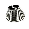 Fashion Hat Female Summer Fashion Versatile Topless Sun Hat Summer Black and White Stripes Cycling Sunscreen Foldable Hollow Top Hat Tide