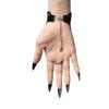 Gothic Black Lace Bracelet with Finger Rings Steampunk Vampire Wristband Halloween Victorian Costume Accessories