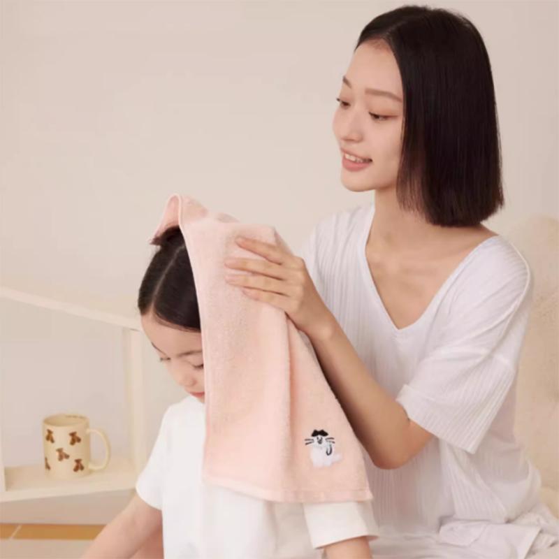 Cotton Baby Saliva Towel 25x50cm Embroidered Hand Towel Face Wash Towel for Infants Soft Absorbent Saliva Control Towel