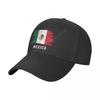 Baseballpet HET ZIT IN MIJN DNA Mexico Vlag Mexicaanse Fans Embleem Coole Fans Wilde Zonneklep Met Klep Verstelbaar Buiten Caps Unisex Dames