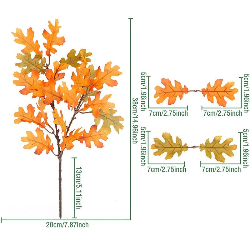 Autumn Leaf Plant Bouquet Artificial Maple Leaf Fake Fallen Leaves Rattan Simulated Maple Leaf Garland Thanksgiving Decoration