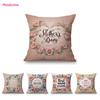 Flower Wreath Floral Letter Art Mother Day Gift For Mama Gratitution Decorative Sofa Throw Pillow Case Linen Cushion Cover
