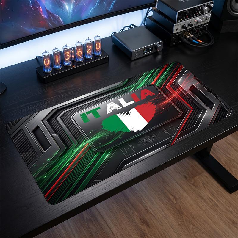 Tappetino Mouse Scudo Calcio Italia, Tappetino da Scrivania Esteso Antiscivolo in Gomma per Gaming Ufficio Laptop Regalo per Fan