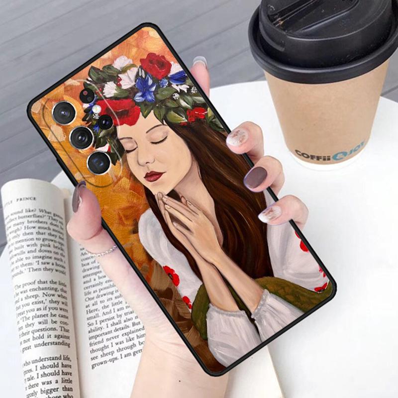 Ukraine Ukrainian Girl Phone Case Cover For Samsung Galaxy S24 S25 Ultra S21 S22 Ultra S10E Note 10 Plus Note 20 FE S23