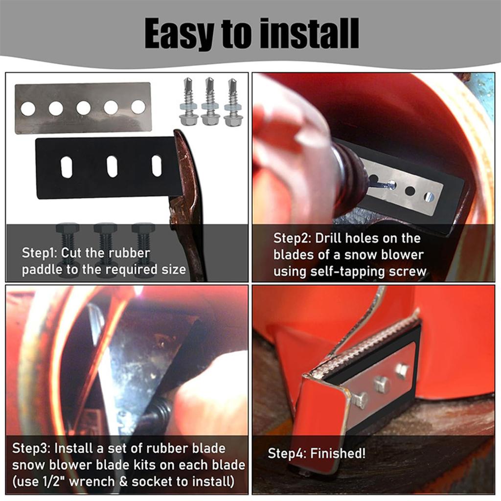 Snow Blower Impeller Modification Kit Universal Hardware Replace 9 Self Tapping Screws Stage Machine Snow Thrower Accessories