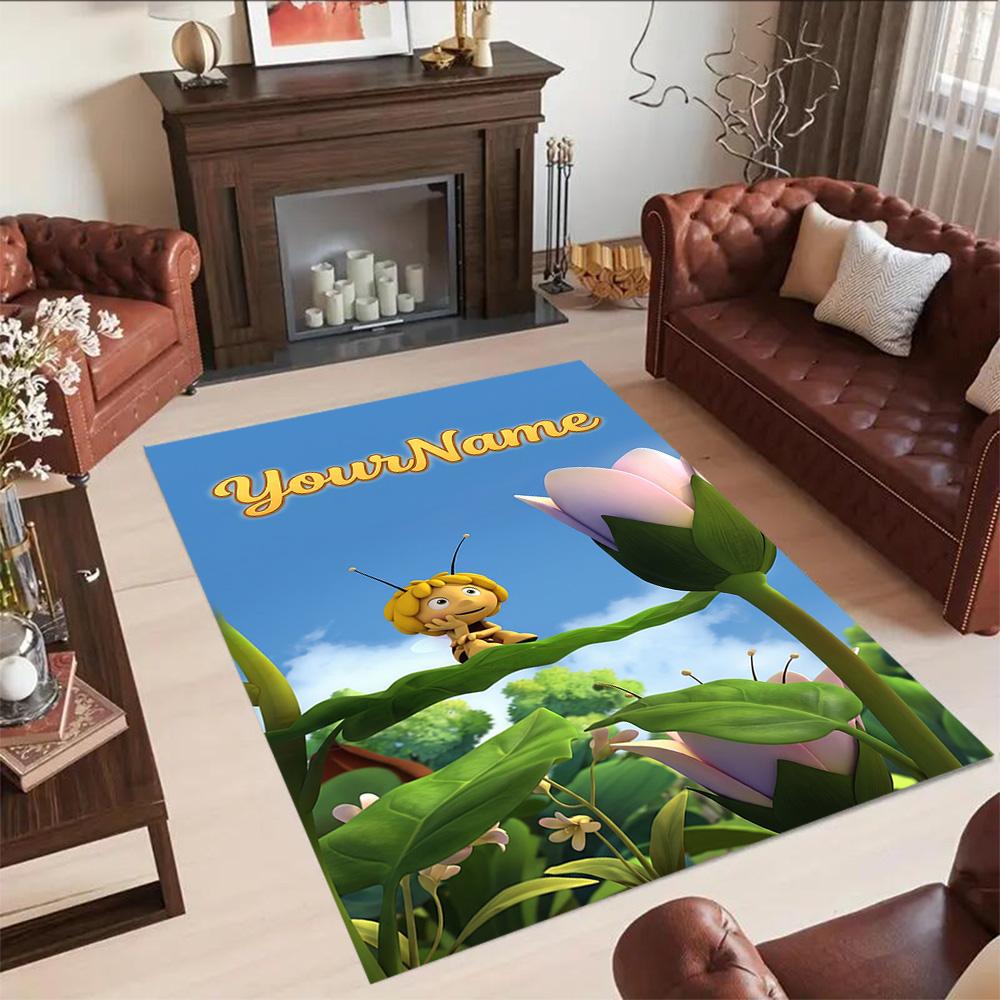 Biene Maja Customize Your Name Area Rug Perfect for Foyer Kitchen Balcony Dining Room Anti-slip Rug Office home decor
