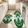 Hibs Flannel Kitchen Mat Christmas Soft Area Rug Non Slip Floor Carpet Home Decoration