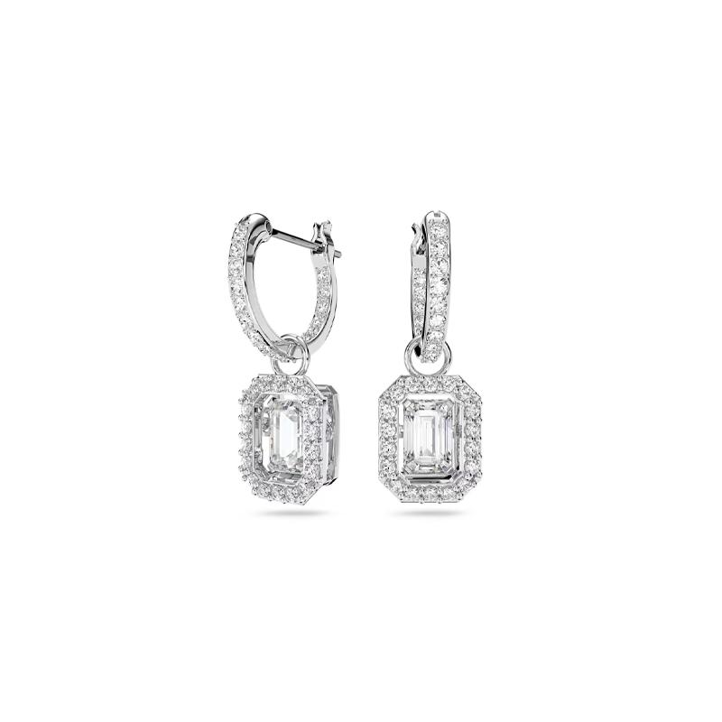 Swarovski Una fashionable and exquisite octagonal cut earrings for women 5638495