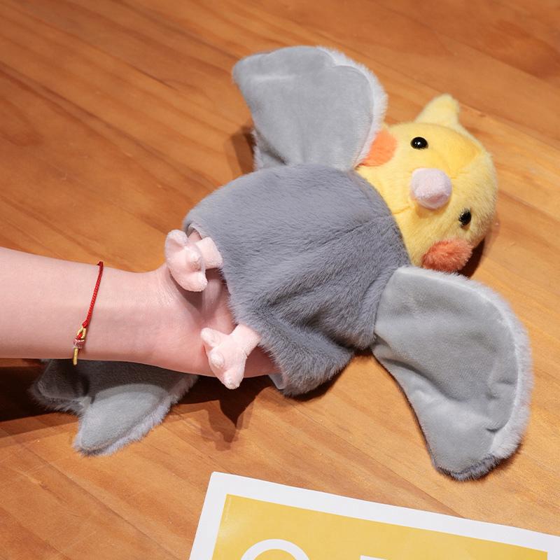 Bird Soft Stuffed Toy Doll Parrot Cosplay Plush Doll Educational Toys Kawaii Cockatiel/Budgerigar/Monk Parakeet Hand Puppet