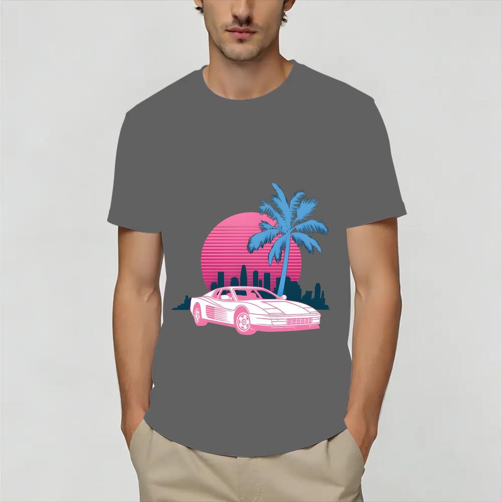 Vintage Miami Vices TShirt Unisex Novelty Cotton Tee Shirt Round Neck Short Sleeve T Shirts Plus Size Clothes
