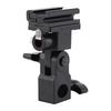 Black Hot Shoe Flash Umbrella Holder Light Stand Bracket For Photo Video Photography
