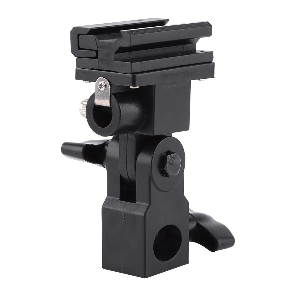 Black Hot Shoe Flash Umbrella Holder Light Stand Bracket For Photo Video Photography
