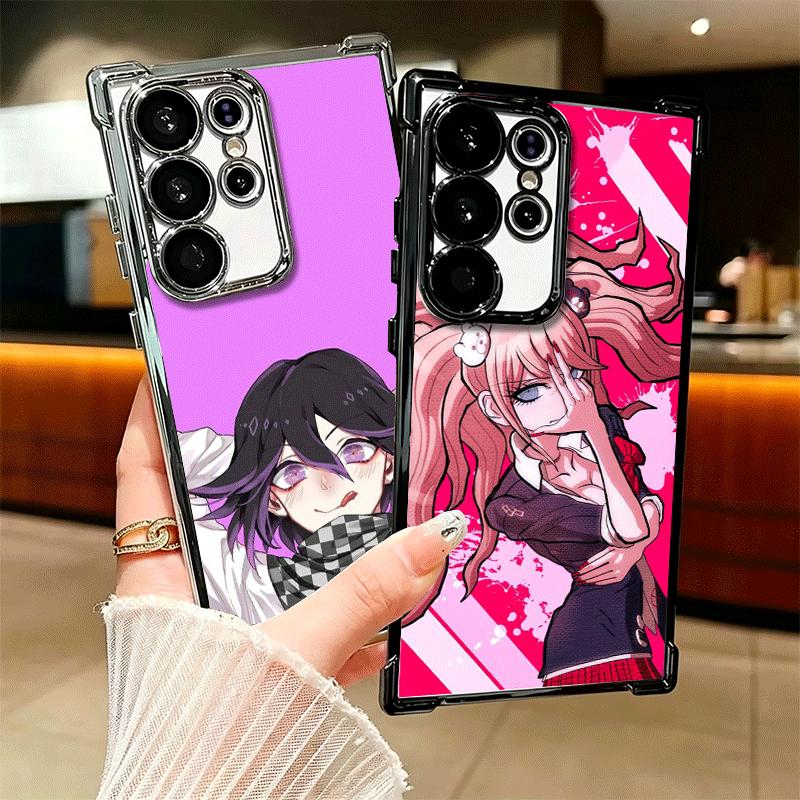Anime D-Danganronpa Plating Phone Case For Samsung Galaxy S24 S25 FE S26 Edge S23 Ultra S22 S21 Plus S20 Anti-Fall Airabag Cover