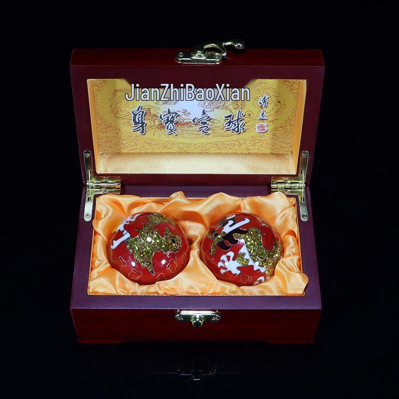 Luxury Beijing Cloisonné Filigree Enamel Fitness Handball Gift Set