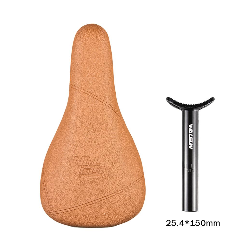 WALGUN BMX Saddle Pivotal Seat Post Dirt Jump Cruiser MTB Bicycle Saddles Leather Freestyle Racing Dowbhill Bike Saddle for BMX