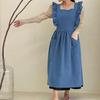 European & American Retro French-Style Ruffled Apron for Baking & Art - Large Size