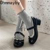Designer JK Women Mary Jane Shoes Ladies Causal Shallow Butterfly-knot Shoes Spring Autumn Female Leather Dress Pumps Shoes