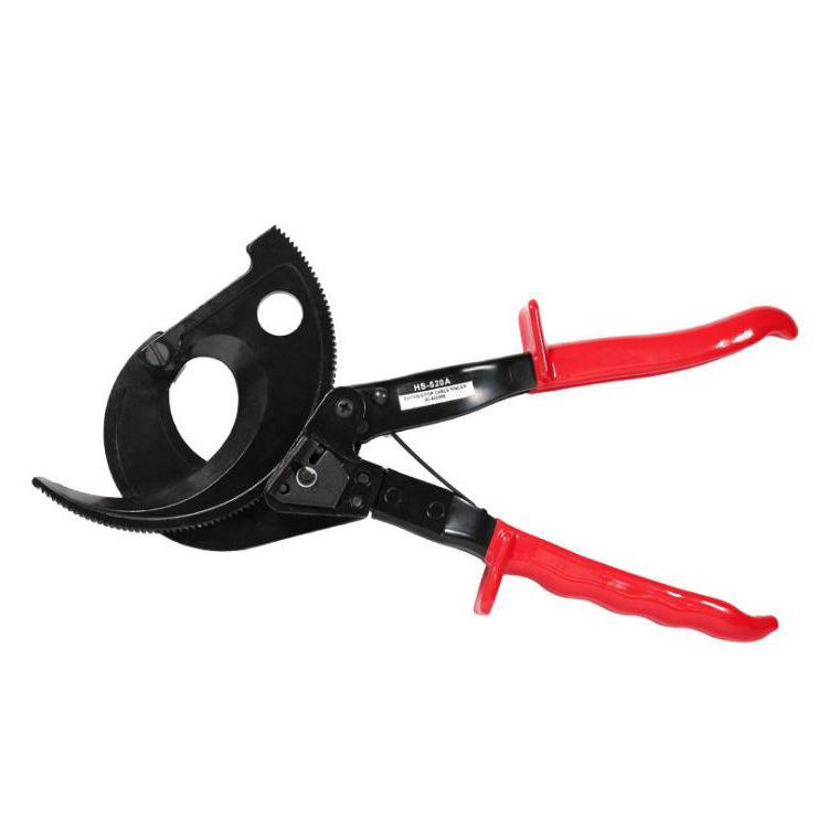 HS-325A Insulated Ratchet Cable Cutter, 260mm - Manual Gear Wire Cutter