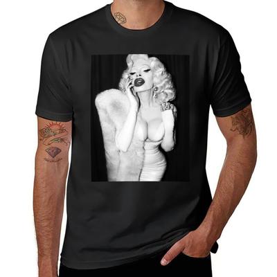 Amanda Lepore - Fotografie de Josef Jasso Tricou fani sportivi negru tricouri negre simple bărbați