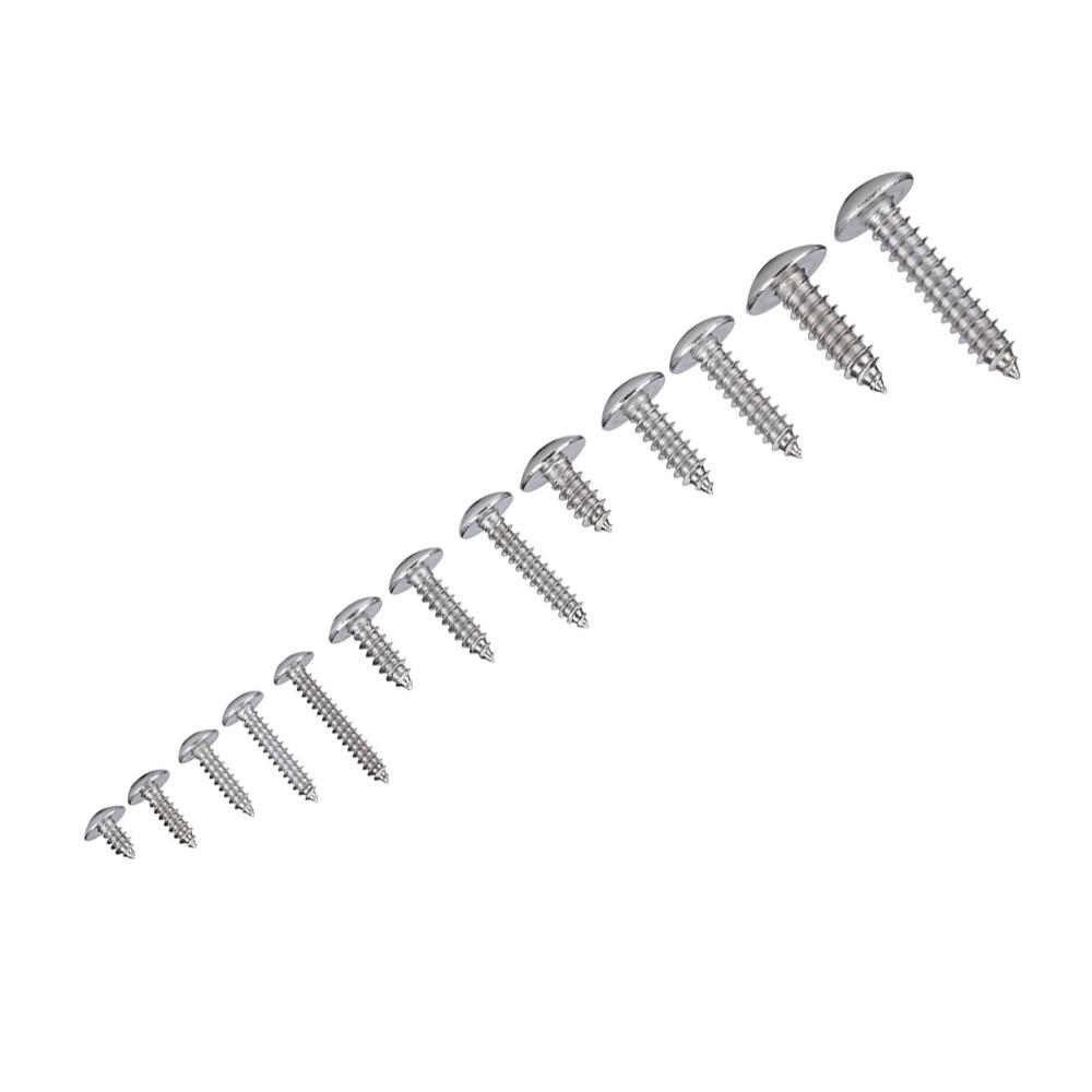 180 Pcs 304 Stainless Steel Self Tapping Screws M3 M4 M5 M6 Truss Head Wood Screws Coarse Threaded Flat Head Sheet Metal Screws