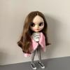 1 Peça Roupas para Boneca Blythe Casaco Longo de Pelo Macio Tops Calças de Yoga Leggings Roupa Casual Quente para Bonecas Blyth OB24 Pullip 1/6