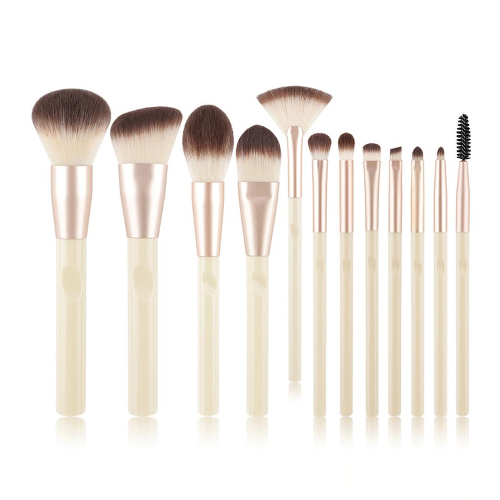Hot-selling 12 Makeup Brushes Soft Bristles Eyeshadow Highlight Grooming Highlight Loose Powder Brush Foundation Brush Beauty Tools