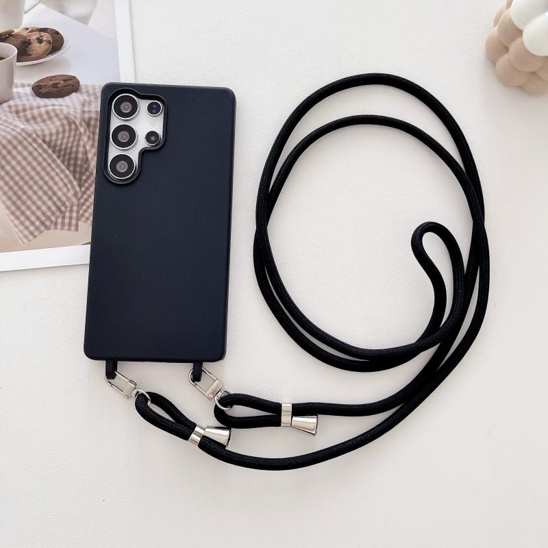 Strap Case For Samsung Galaxy A17 A36 A16 A56 A35 A15 A55 S24 Ultra S25 S24 FE Shoulder Crossbody Lanyard Neck Silicone Cover
