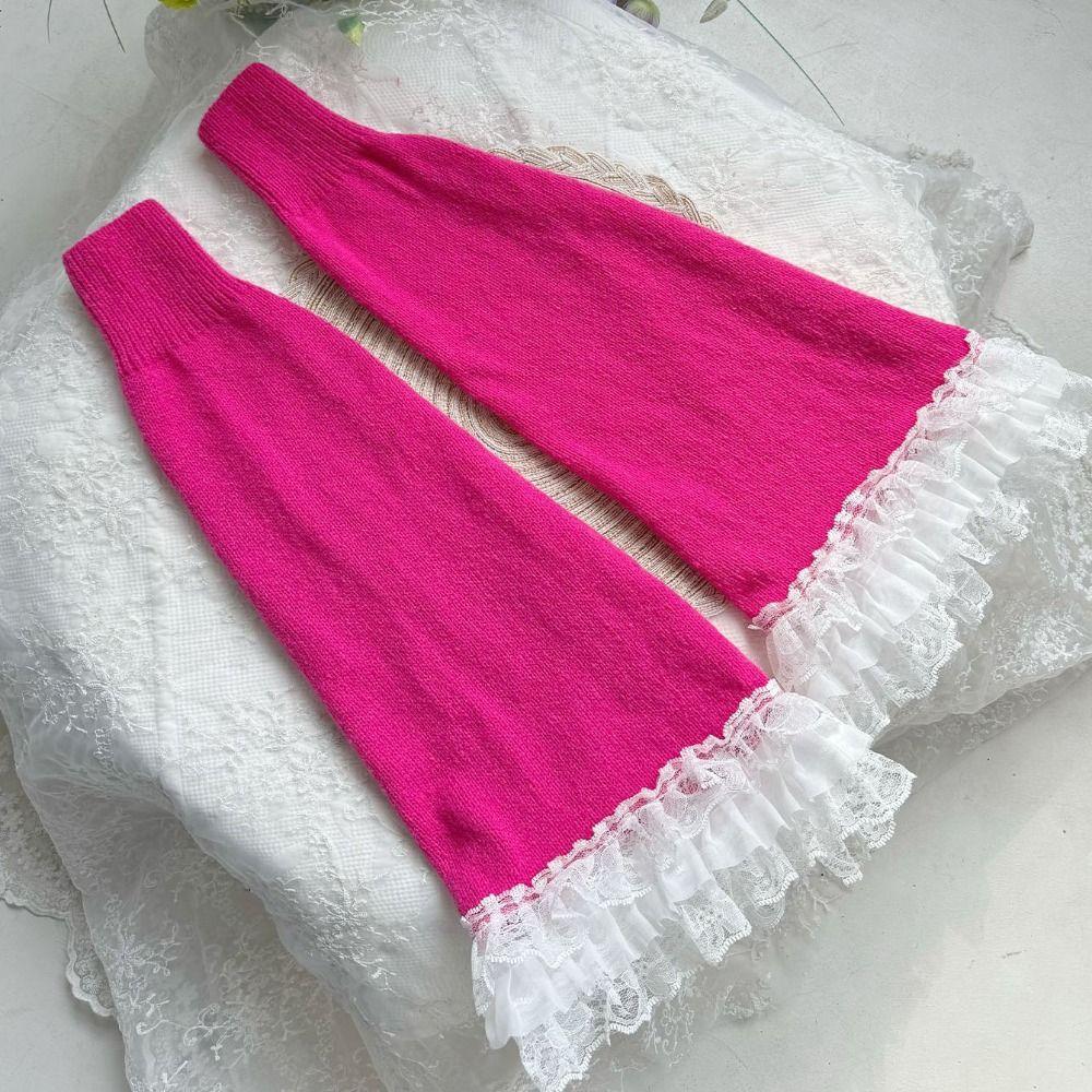 JK Lace Leg Warmers Y2k Knee High Girls Stockings Kawaii Lolita Boots Cover  Autumn/Winter
