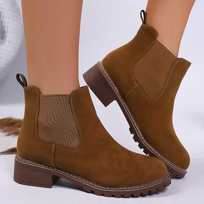 Stivali Donna Autunno Inverno Alta Qualità 2025 Stivali Piattaforma Donna Moda Stile Britannico Punta Tonda Stivaletti Scarpe Donna