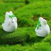 1pcs Kawaii Luminous Animals Car Ornaments for Jewelry Making Findings Resin Fat Rabbit Doll Flatback Diy Garden Home Decor
