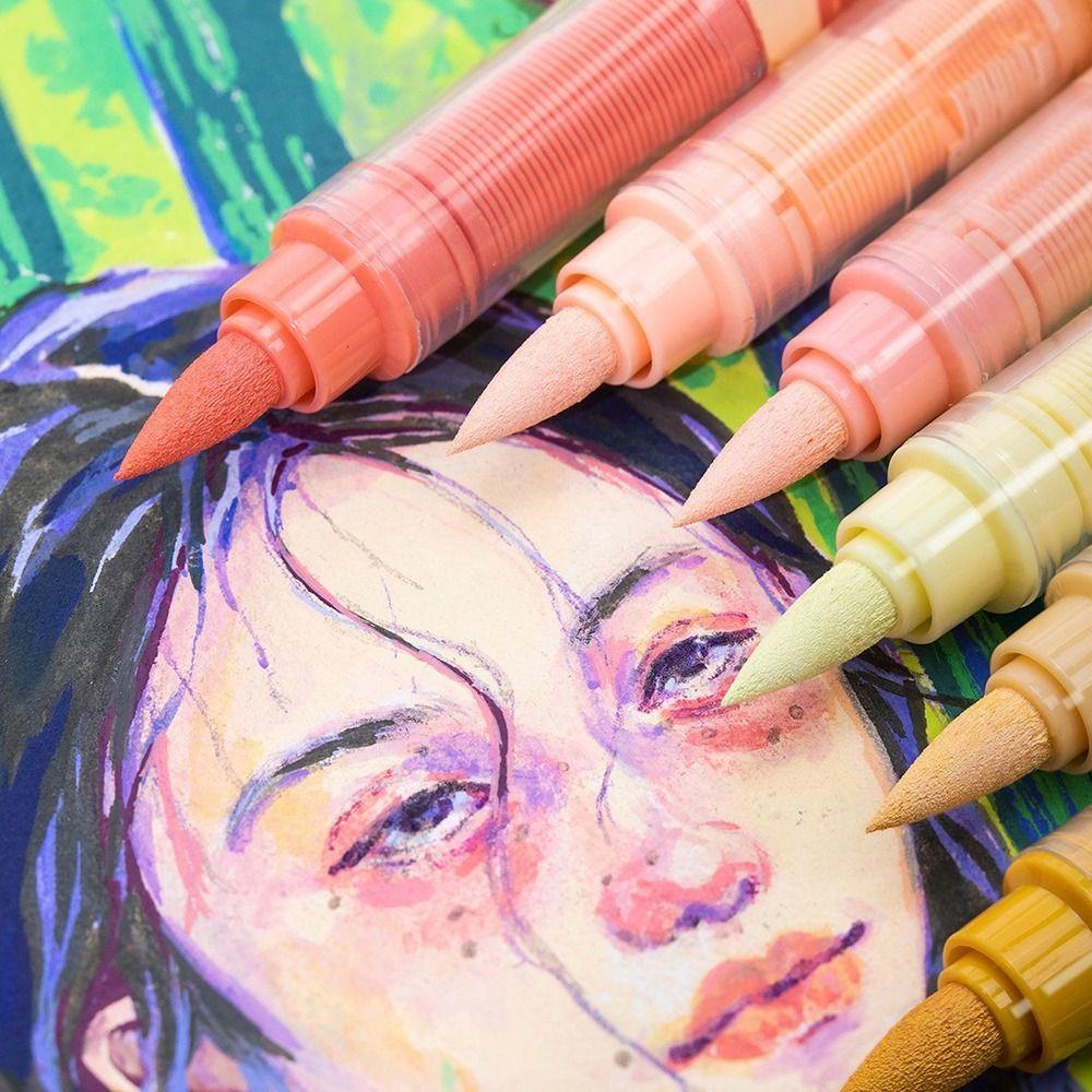 24Colors Macaroon Color Acrylic Paint Pens 24 Colors Watercolor Pen  Artists Drawing