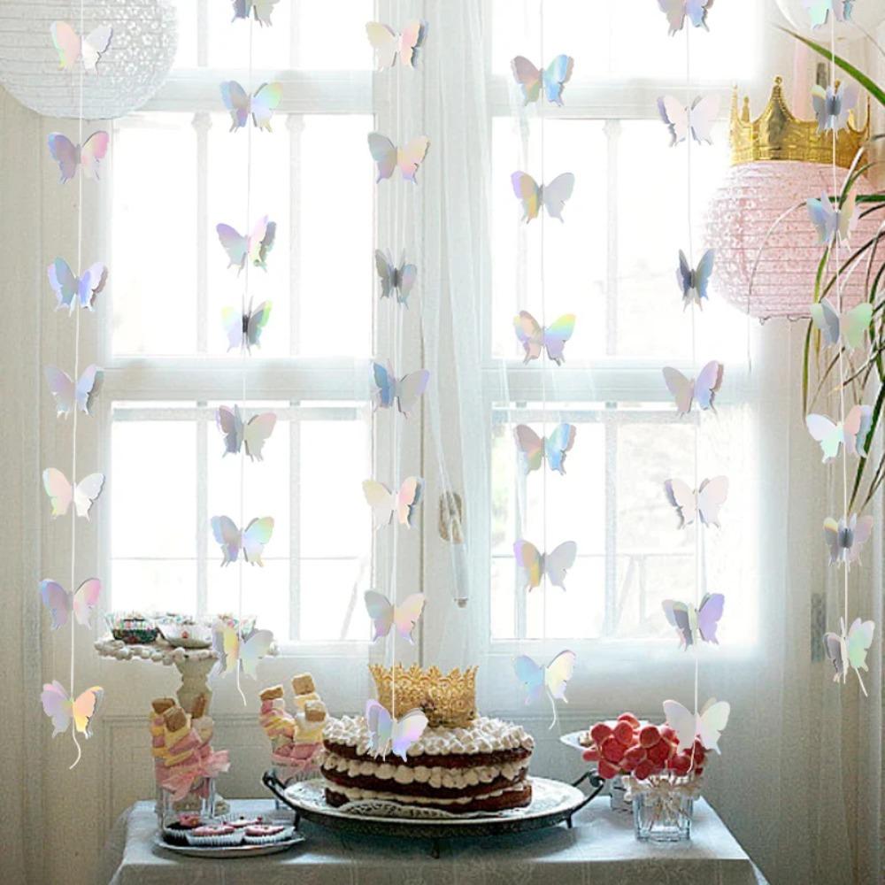 Colorful Butterfly Hanging Garland DIY Party Hanging Decoration  Curtain Backdrop