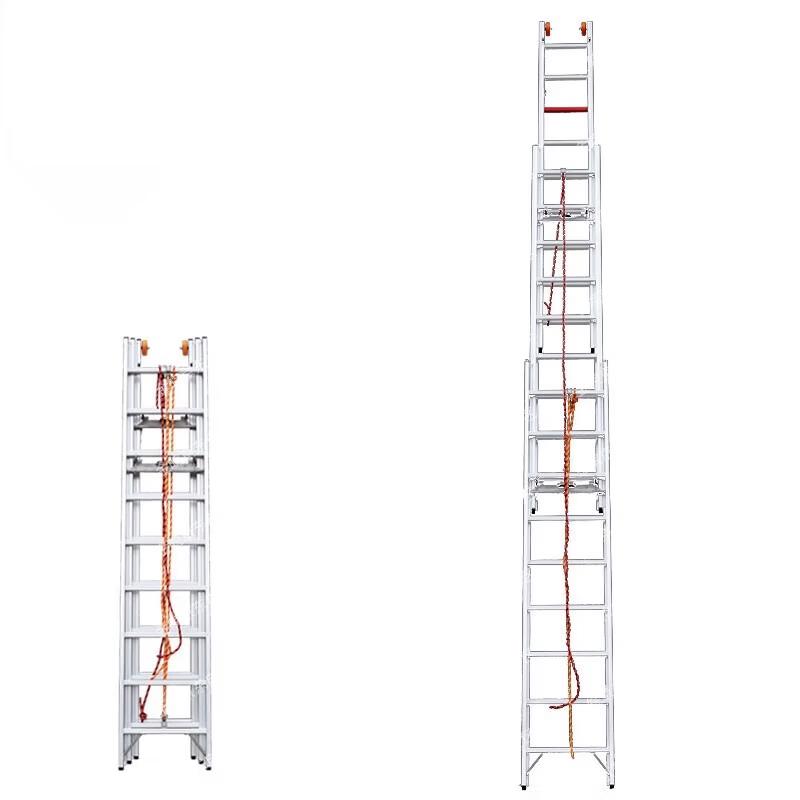 Qianxingbao 3-Section Aluminum Telescopic Fire Escape Ladder
