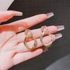 New Trendy Double-layer Interlocking Micro-diamond Earrings Women's Exquisite Niche Design Versatile Stud Earrings
