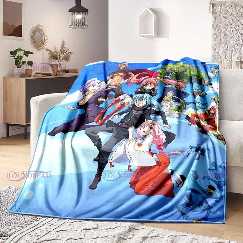 That Time I Got Reincarnated As A Slime Blankets Anime Cartoon Rimuru Tempest Blankets Home Flannel Blanket Sofa Throw Blanket