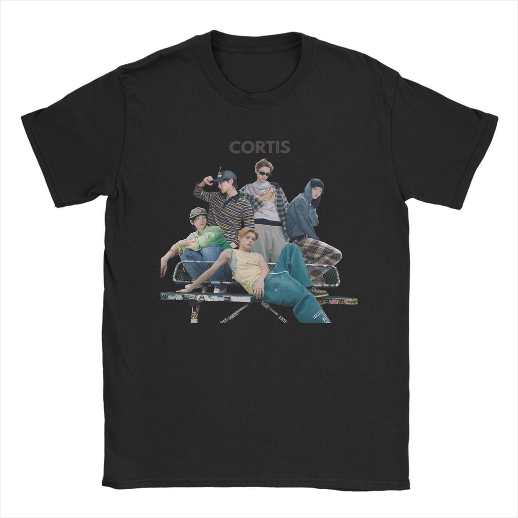 Cortis Group T-Shirt Unisex Baumwollkleidung Retro Rundhals Kurzarm