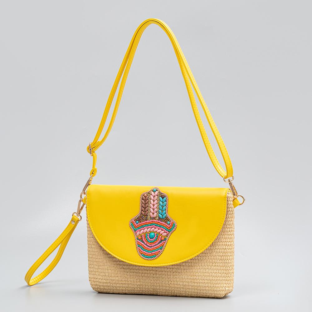 Summer Straw Bag Hold Bag Women's Premium Touch Exquisite Woven Bag Oblique Span Shoulder Bags